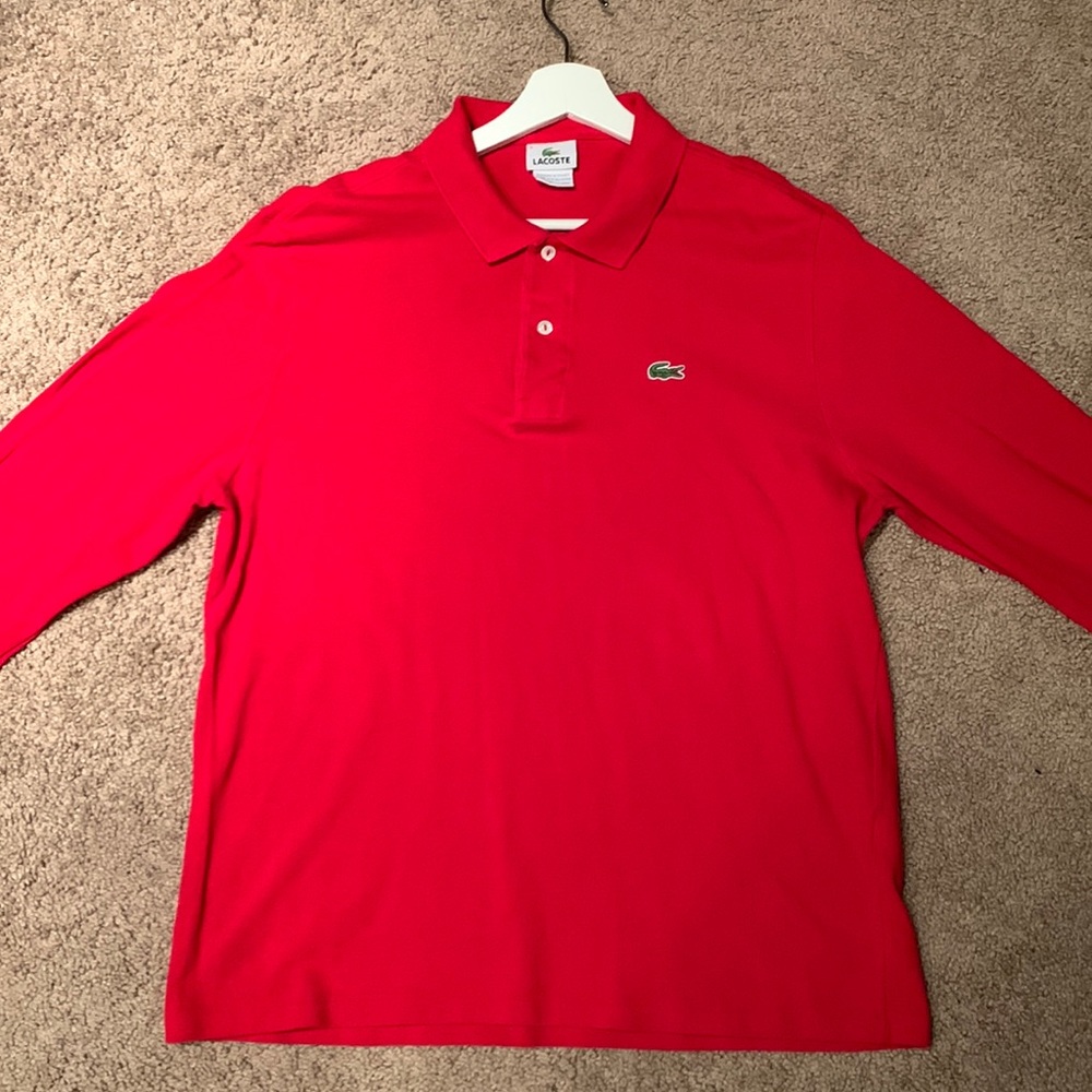 Lacoste Mens large collar long sleeve